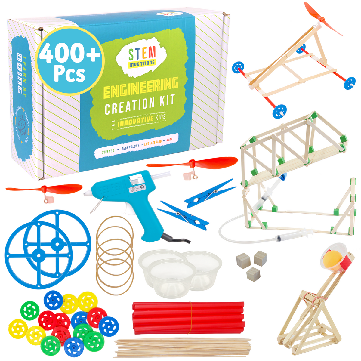 STEM Craft Kit - 25 Projects Plans and Over 400pcs
